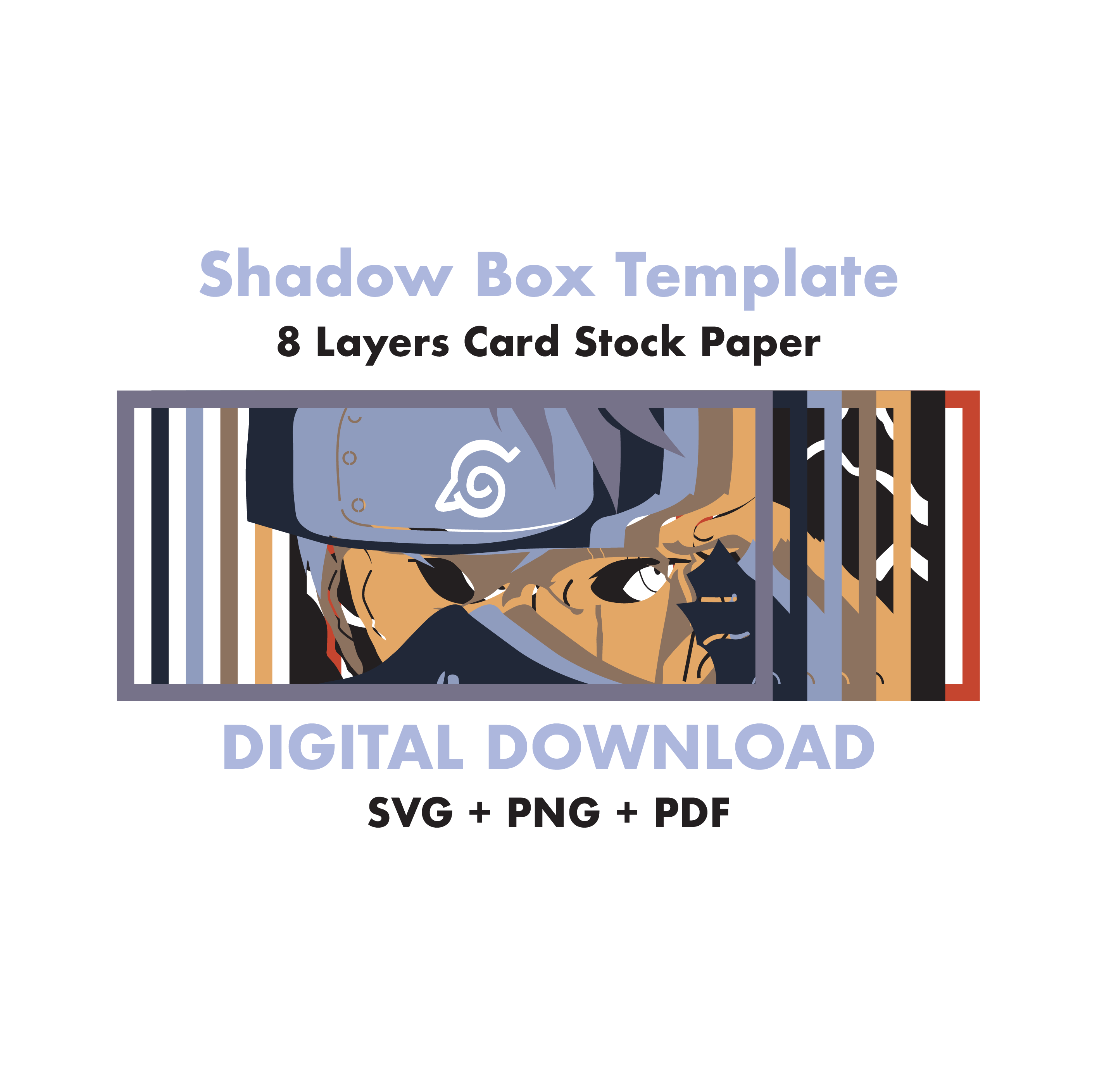 Naruto - Kakashi Hatake Template - 3D Anime Lightbox Template