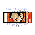 One Piece - Luffy 3 Template - 3D Anime Lightbox Template
