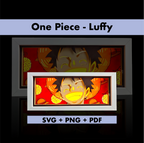 One Piece - Luffy 3 Template - 3D Anime Lightbox Template