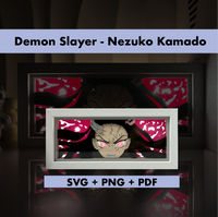 Demon Slayer - Nezuko Kamado Template - 3D Anime Lightbox Template