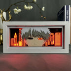 Tokyo Ghoul Ken Kaneki Color USB Anime Manga Decor Light Box Night Light Shadow Box