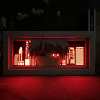 Tokyo Ghoul Ken Kaneki Color USB Anime Manga Decor Light Box Night Light Shadow Box