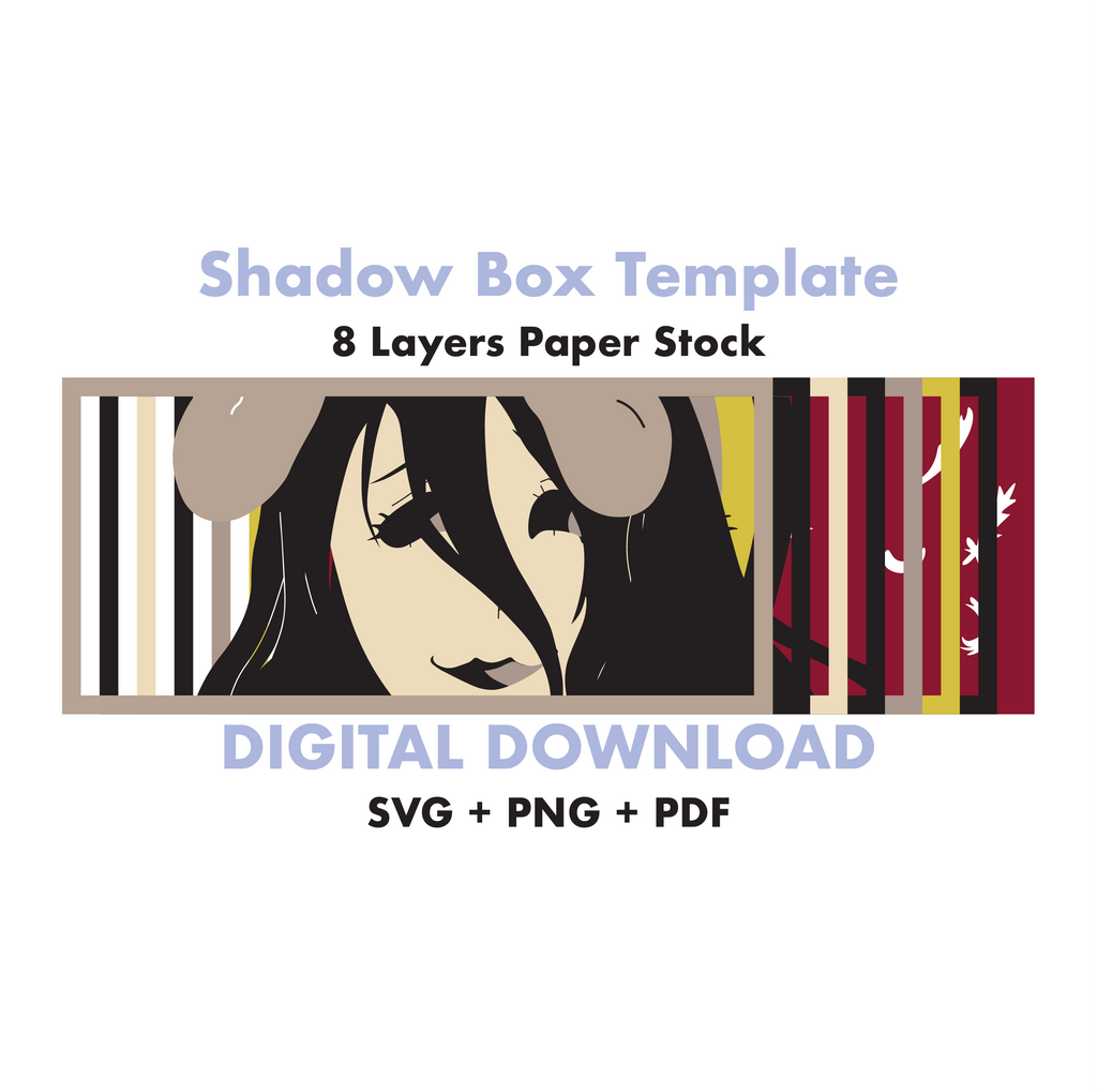 overlord - Albedo Template - 3D Anime Lightbox Template
