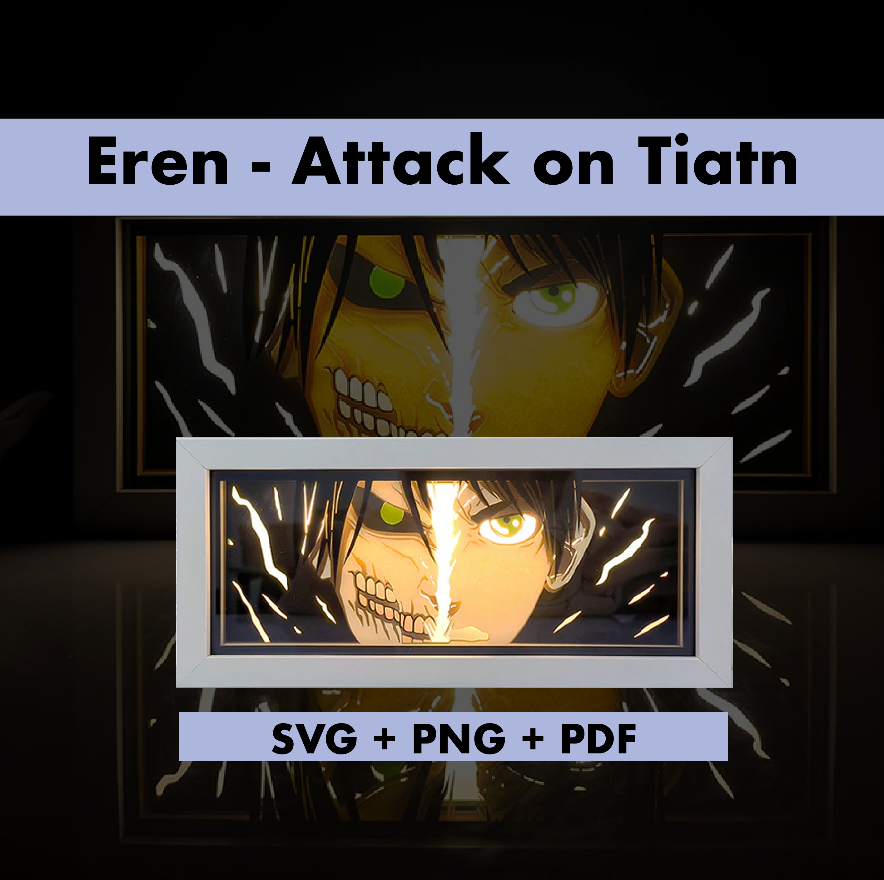 Eren Yeager template - 3D Anime Lightbox Template