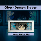 Giyu - Demon Slayer Template - 3D Anime Lightbox Template