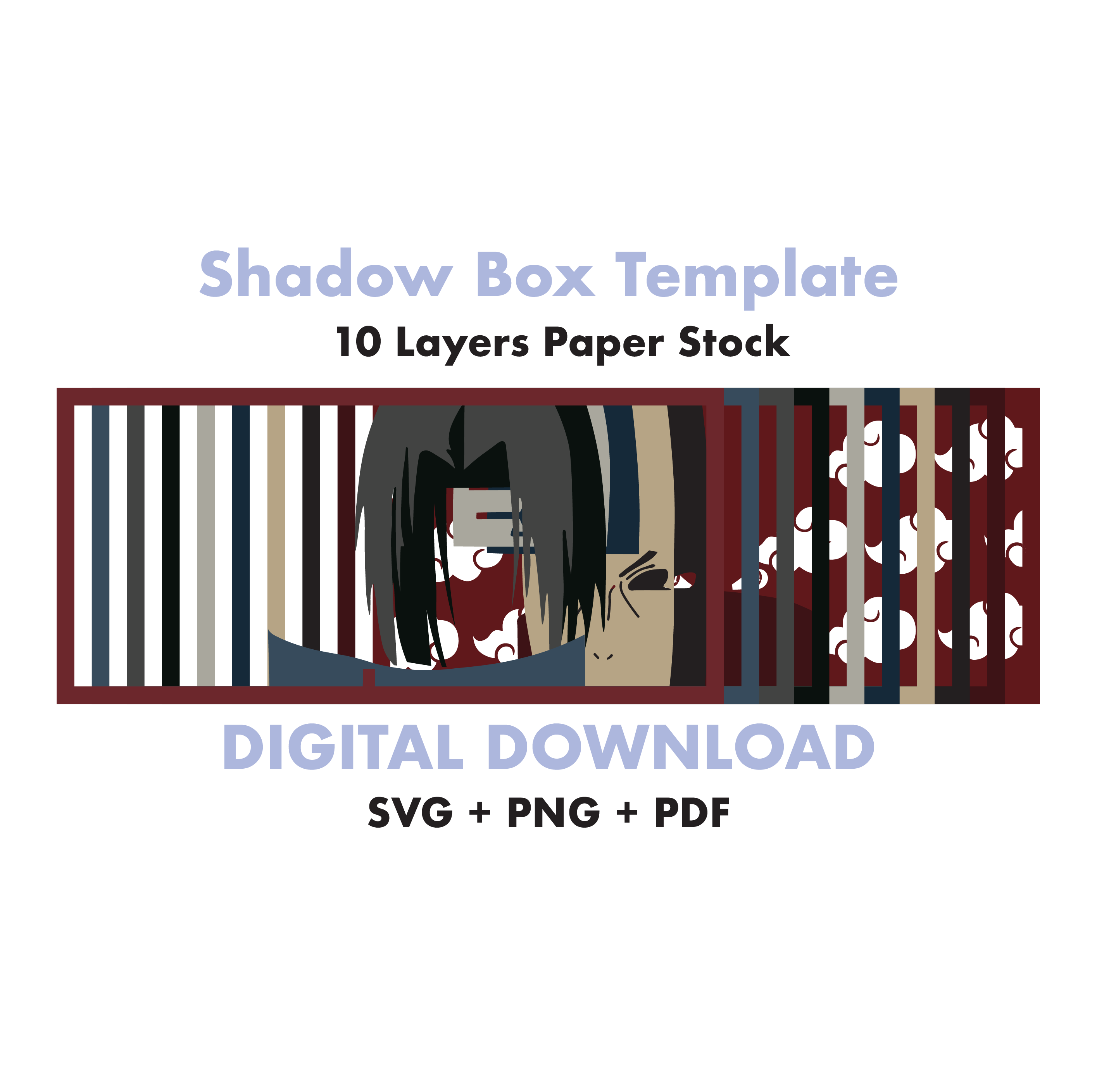 Itachi - Naruto Template - 3D Anime Lightbox Template