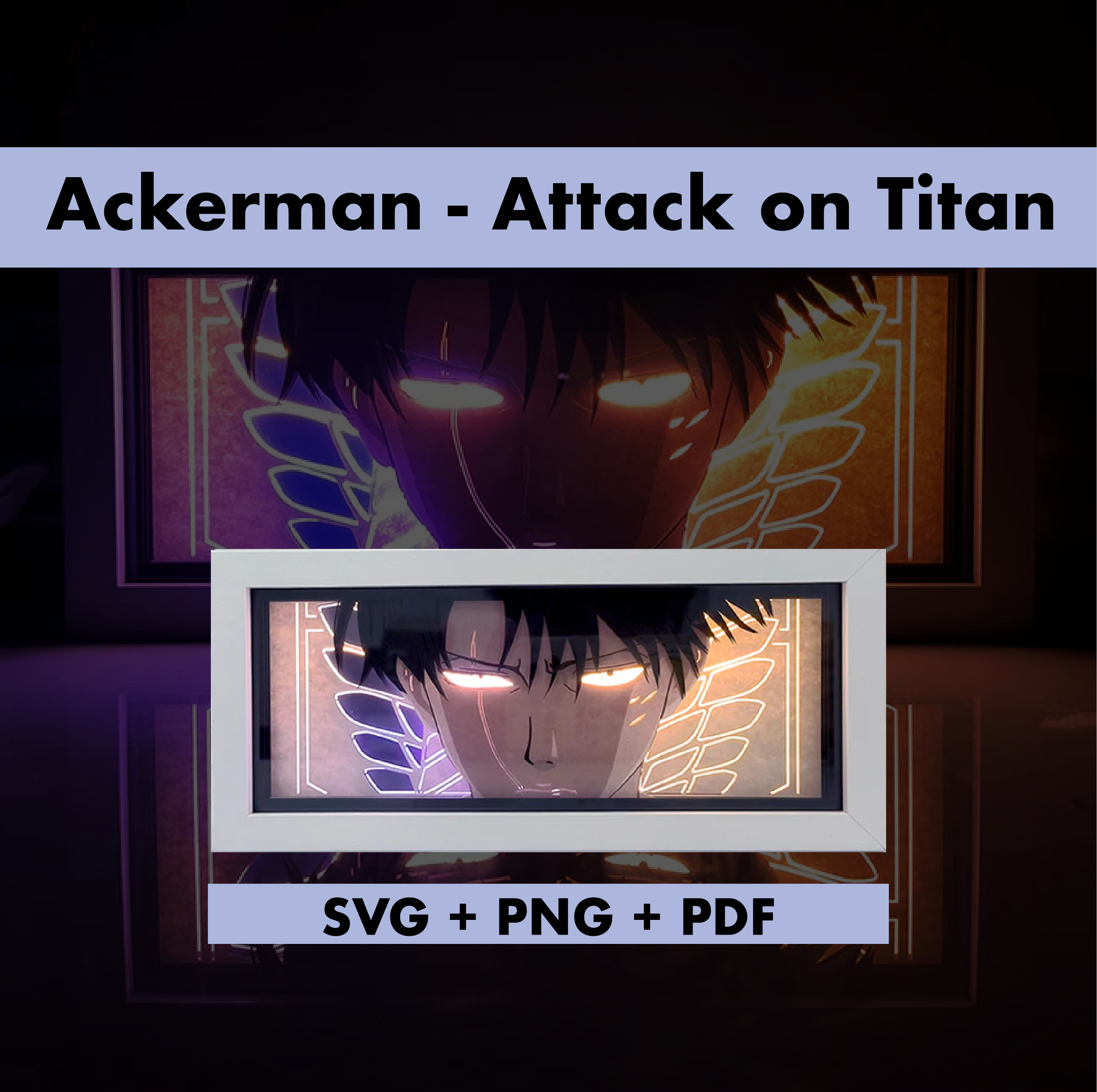 Ackerman - Attack on Titan Template - 3D Anime Lightbox Template