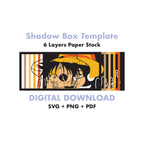 Luffy - One Piece Template - 3D Anime Lightbox Template