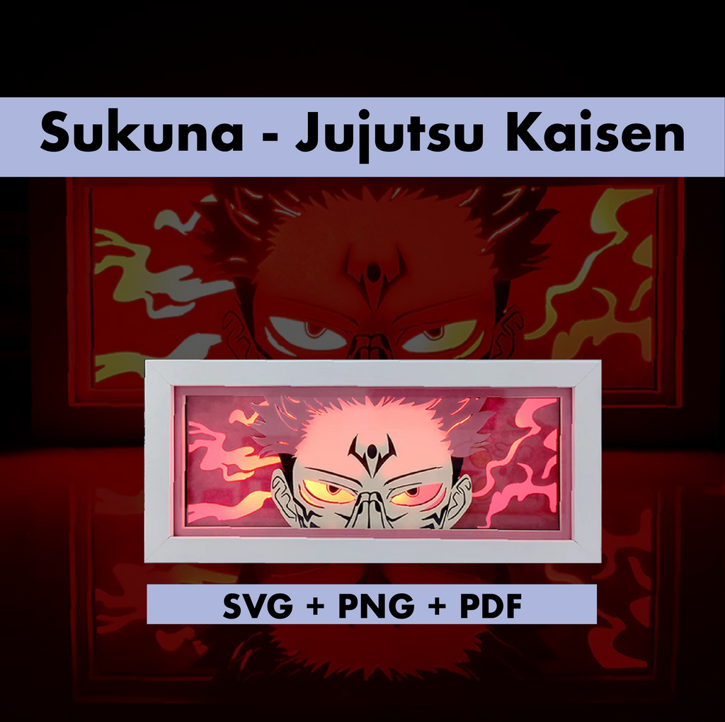 Sukuna - Jujutsu Kaisen Template - 3D Anime Lightbox Template