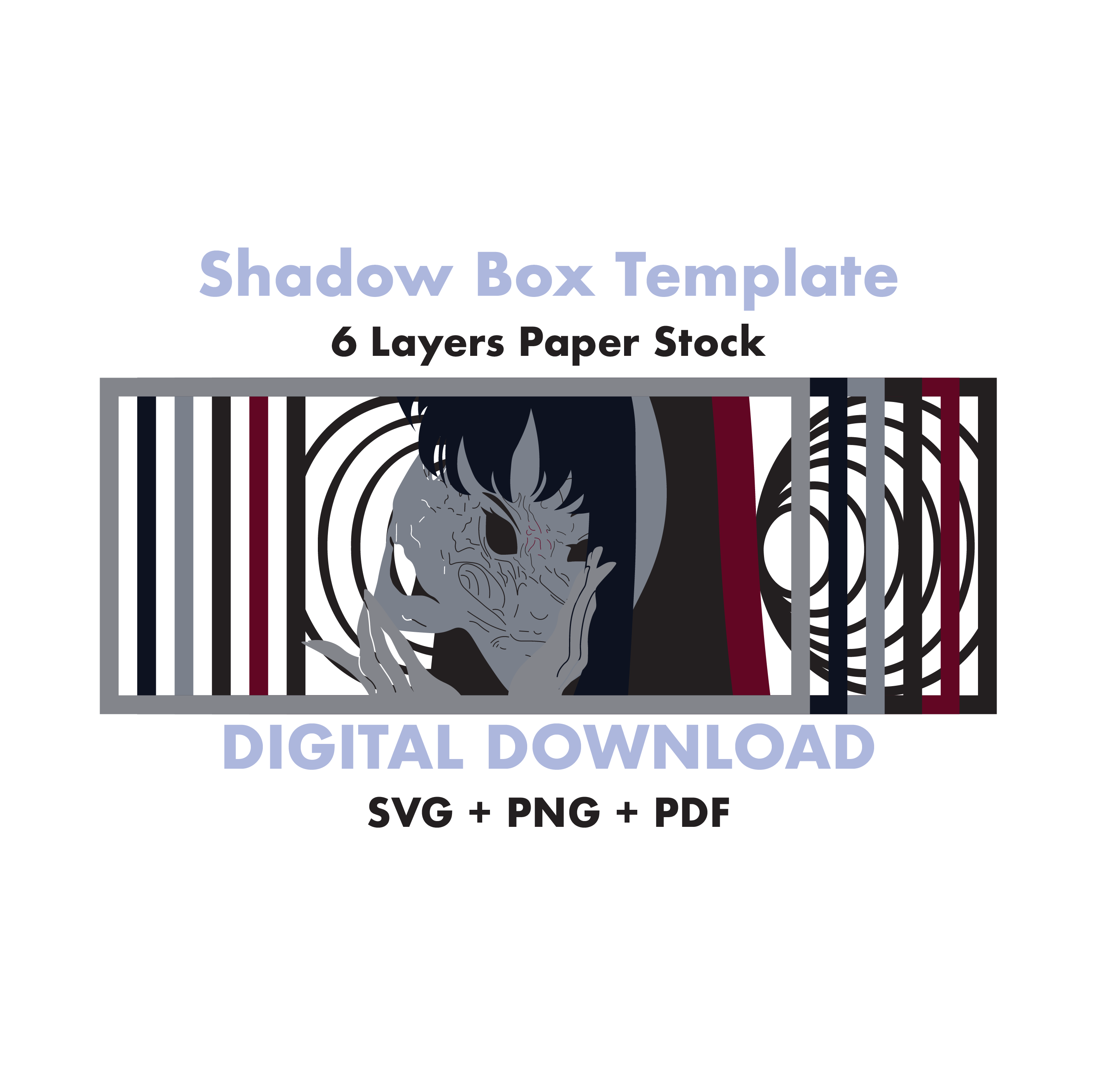 Tomie - Junji Ito Template - 3D Anime Lightbox Template