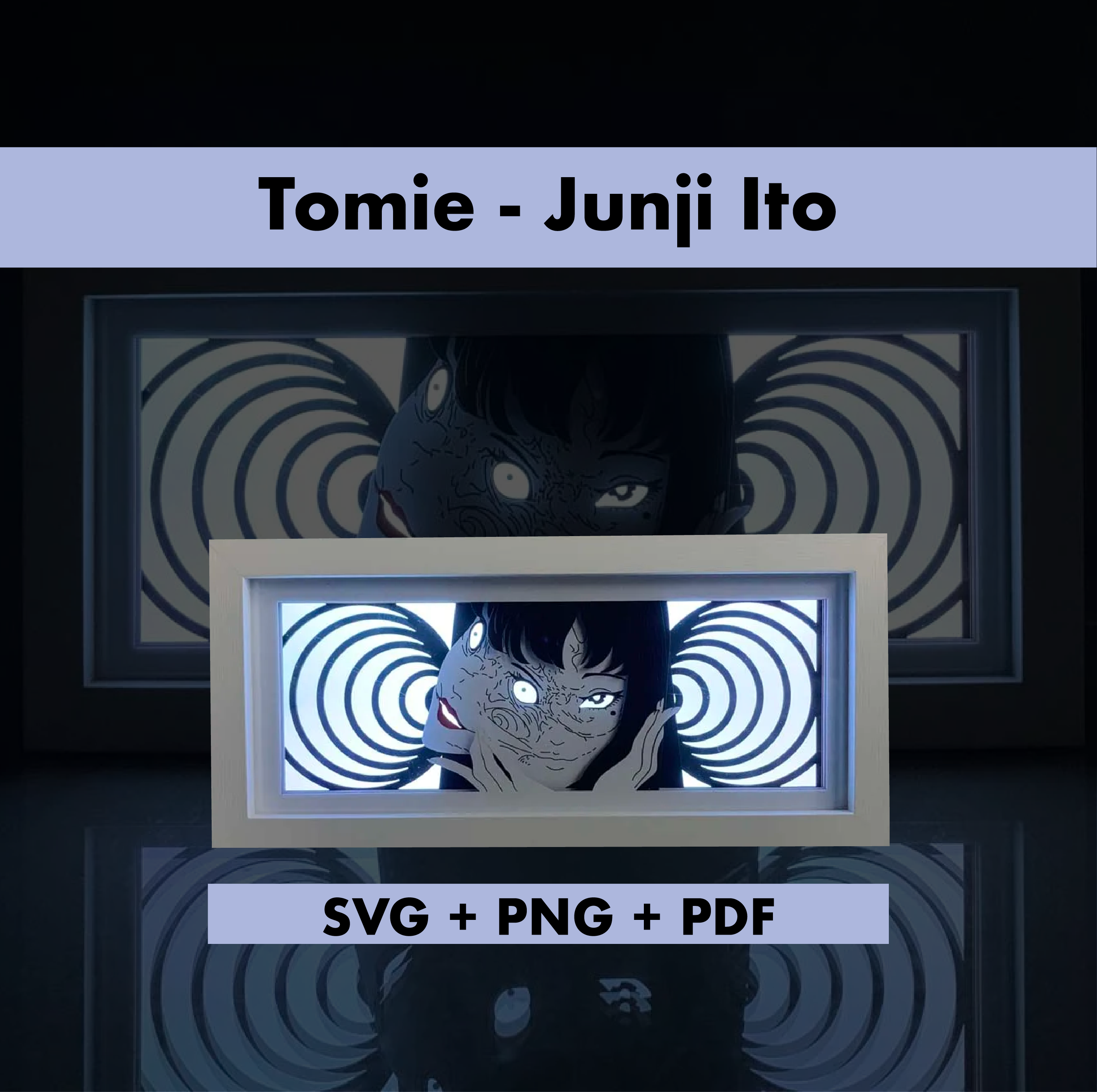Tomie - Junji Ito Template - 3D Anime Lightbox Template
